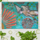 かわいいカラフルクイーンビーキッチンタオル キッチンタオル (折り畳み)