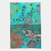 かわいいカラフルクイーンビーキッチンタオル キッチンタオル (縦)