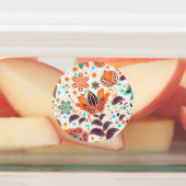 かわいいカラフルクラシック花柄 ラベル (貼付)