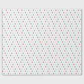 かわいいカラフルクリスマスの木の柄 ラッピングペーパー (フラット)