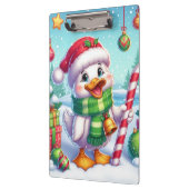 かわいいカラフルクリスマスアヒル クリップボード (左)