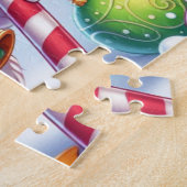 かわいいカラフルクリスマスアヒル ジグソーパズル (側面)