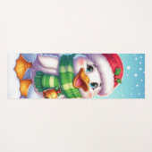 かわいいカラフルクリスマスアヒル ヨガマット (正面(横))