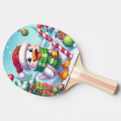 かわいいカラフルクリスマスアヒル 卓球ラケット (横)