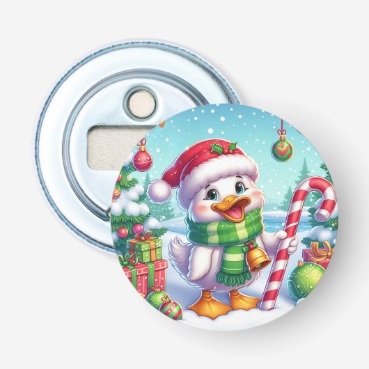 かわいいカラフルクリスマスアヒル 栓抜き (正面)