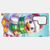 かわいいカラフルクリスマスアヒル SAMSUNG GALAXYケース (裏面横)