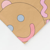 かわいいカラフルクリスマスジンジャーブレッドマンパターン フリースブランケット (角)