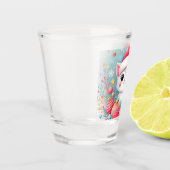 かわいいカラフルクリスマス猫 ショットグラス (左)
