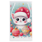かわいいカラフルクリスマス猫 スモールペーパーバッグ (裏面)
