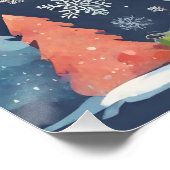 かわいいカラフルクリスマス雪だるま ポスター (コーナー)