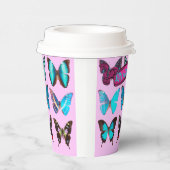 かわいいカラフルコーヒーバタフライショップ紙カップ 紙コップ (右)
