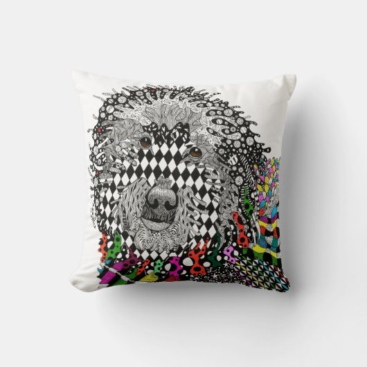 かわいいカラフルゴルデンドール化粧枕 クッション (正面)