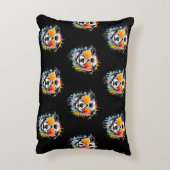 かわいいカラフルサングラススプラッシュで子犬 アクセントクッション (裏面(縦))