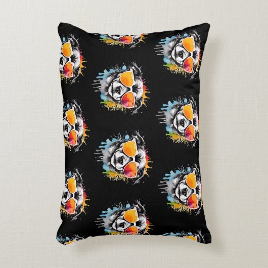 かわいいカラフルサングラススプラッシュで子犬 アクセントクッション (正面(垂直))