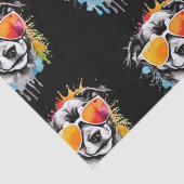 かわいいカラフルサングラススプラッシュで子犬 薄葉紙 (詳細)