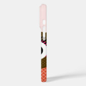 かわいいカラフルサンゴとピンクのフクロウ Case-Mate iPhoneケース (裏面 / 左)