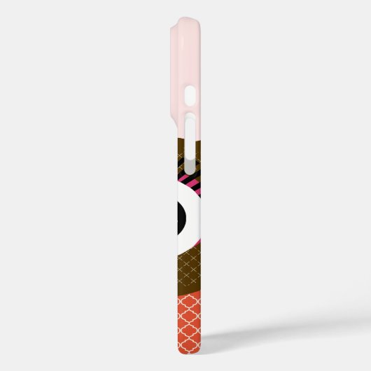 かわいいカラフルサンゴとピンクのフクロウ Case-Mate iPhoneケース (裏面 / 左)