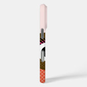 かわいいカラフルサンゴとピンクのフクロウ Case-Mate iPhoneケース (裏面 / 右)