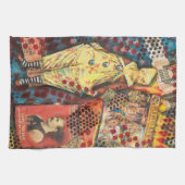 かわいいカラフルサーカスピエロキッチンタオル キッチンタオル (横)