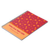 かわいいカラフルサークルデザインクランベリーノートブック ノートブック (左側)