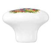 かわいいカラフルシェットランド・ シープドッグドアノブ セラミックノブ (側面)