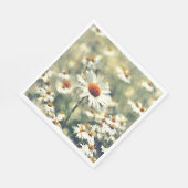 かわいいカラフルシックな夏デイジー花柄 スタンダードランチョンナプキン (角)