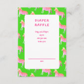 かわいいカラフルシマウマカスタムの赤ちゃんシャワー エンクロージャーカード (正面)