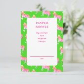 かわいいカラフルシマウマカスタムの赤ちゃんシャワー エンクロージャーカード (スタンド正面)