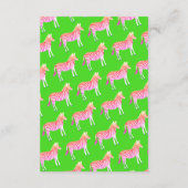 かわいいカラフルシマウマカスタムの赤ちゃんシャワー エンクロージャーカード (裏面)