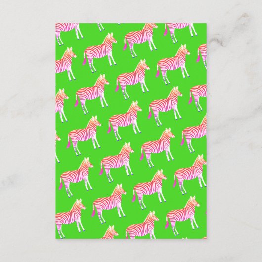 かわいいカラフルシマウマカスタムの赤ちゃんシャワー エンクロージャーカード (裏面)