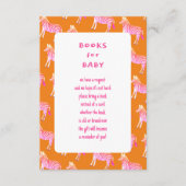 かわいいカラフルシマウマカスタムの赤ちゃんシャワー エンクロージャーカード (正面)