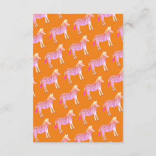 かわいいカラフルシマウマカスタムの赤ちゃんシャワー エンクロージャーカード (裏面)