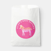 かわいいカラフルシマウマカスタムの赤ちゃんシャワー フェイバーバッグ (正面)