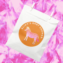 かわいいカラフルシマウマカスタムの赤ちゃんシャワー