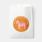 かわいいカラフルシマウマカスタムの赤ちゃんシャワー フェイバーバッグ (正面)