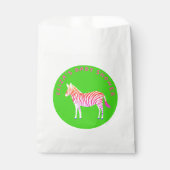 かわいいカラフルシマウマカスタムの赤ちゃんシャワー フェイバーバッグ (正面)