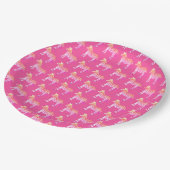 かわいいカラフルシマウマ赤ちゃんシャワー ペーパープレート (アングル)