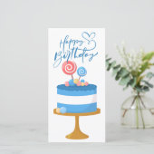 かわいいカラフルシンプル誕生日モダングリーティングカード (スタンド正面)