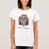 かわいいカラフルシーツー犬デザインTシャツ Tシャツ (正面)