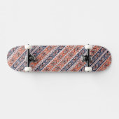 かわいいカラフルシームレスなウクライナオーナメント スケートボード (横)