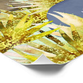 かわいいカラフルジャングル動物の熱帯性ベビーシャワー ポスター (コーナー)