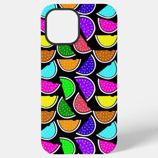 かわいいカラフルスイカ柄 iPhoneケース (裏面)