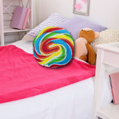 かわいいカラフルスウィートキャンディレインボー棒つきキャンデー ラウンドクッション