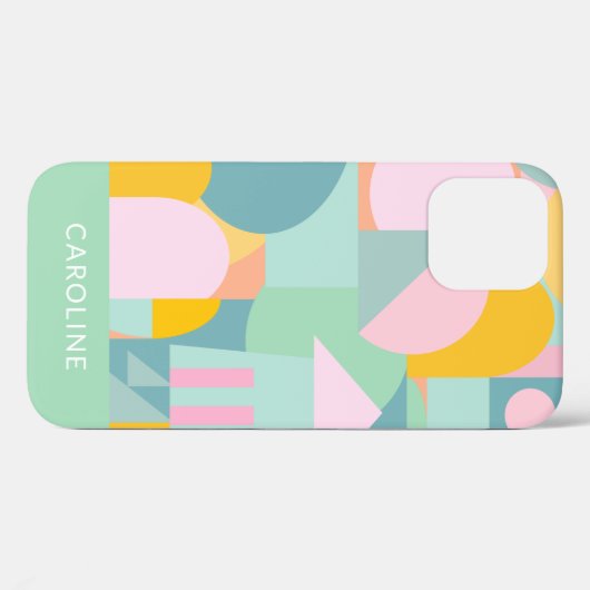 かわいいカラフルスカンジナビア幾何学模様コラージュ Case-Mate iPhoneケース (裏面 (横))