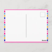 かわいいカラフルスターズガールフォト誕生日 ポストカード (裏面)