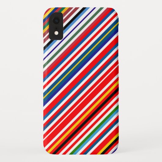 かわいいカラフルストライプ飾り Case-Mate iPhoneケース (裏面)