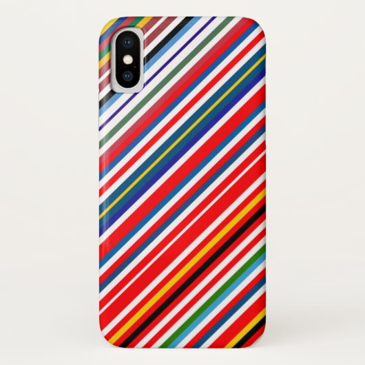 かわいいカラフルストライプ飾り Case-Mate iPhoneケース (裏面)