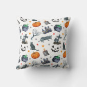 かわいいカラフルスプキーハロウィーンテーマ クッション (裏面)