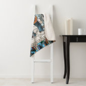 かわいいカラフルゾウのモザイクアート シェルパブランケット (インサイチュ)