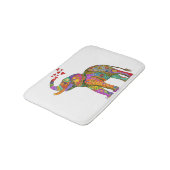 かわいいカラフルゾウ風呂マット バスマット (アングル)